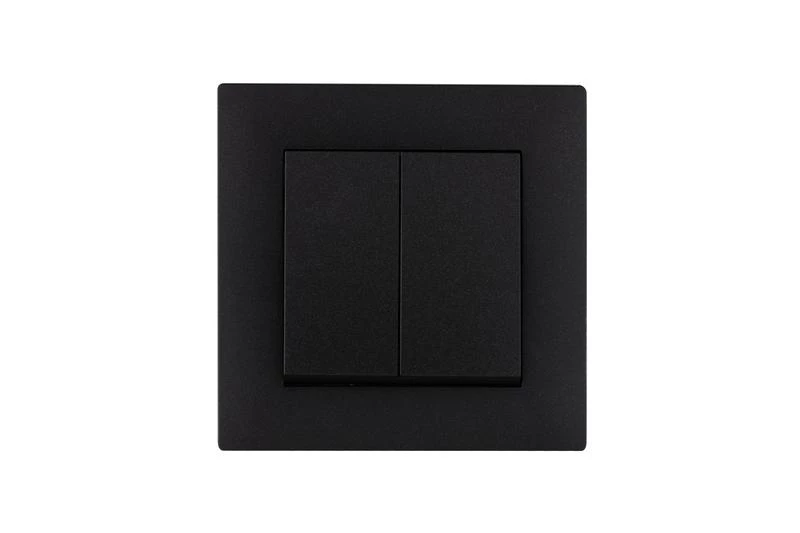 Выключатель 2-клав. Karea RIZZ STAR чер. Makel 88054003 ТехноИмпульс