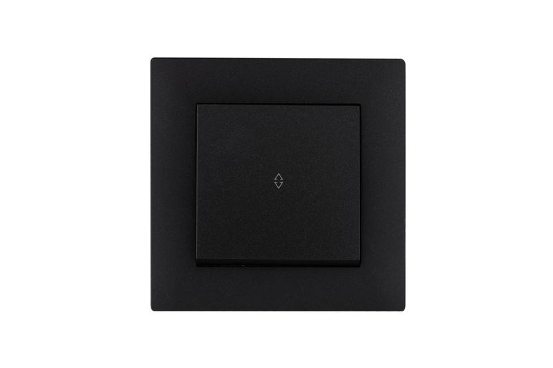 Выключатель проходной 1-клав. Karea RIZZ STAR чер. Makel 88054005 ТехноИмпульс