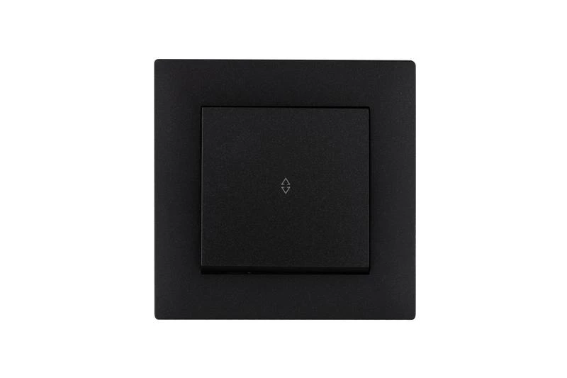 Выключатель проходной 1-клав. Karea RIZZ STAR чер. Makel 88054005 ТехноИмпульс