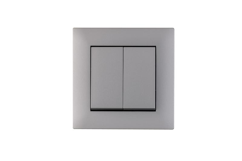 Выключатель 2-клав. Karea RIZZ STAR сер. Makel 88065003 ТехноИмпульс