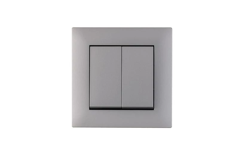 Выключатель 2-клав. Karea RIZZ STAR сер. Makel 88065003 ТехноИмпульс