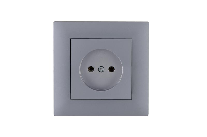 Розетка 1-м Kare RIZZ STAR без заземл. сер. Makel 88065022 ТехноИмпульс