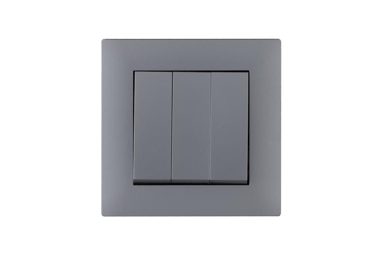 Выключатель 3-клав. 1 вход 3 выхода Karea RIZZ STAR сер. Makel 88065091 ТехноИмпульс