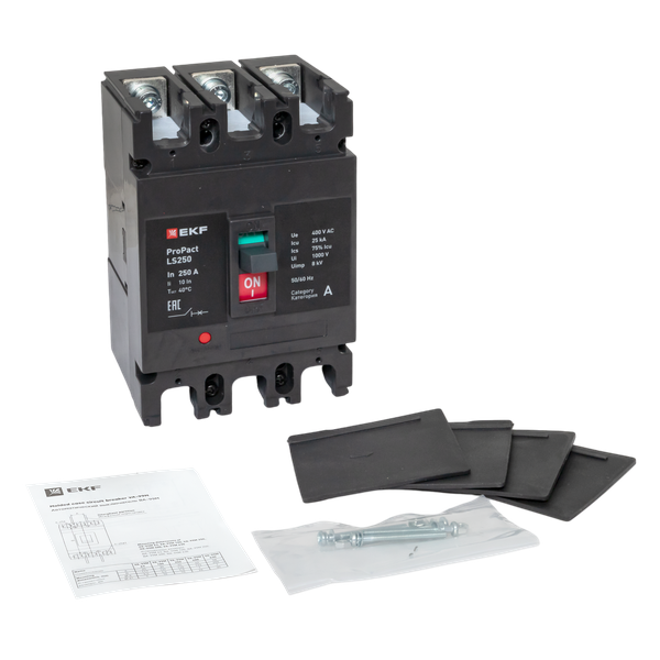 Выключатель автоматический LS250 25кА 3P 250А ProPact EKF mccb-250-25-3-250-ls ТехноИмпульс