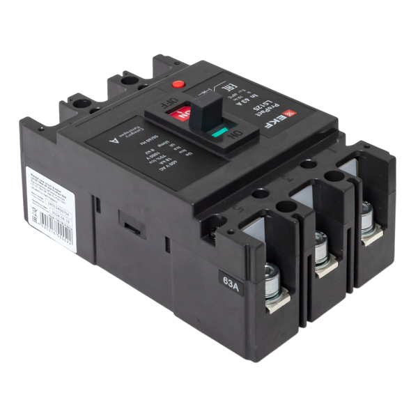 Выключатель автоматический 3п 63А 18кА LS125 ProPact EKF mccb-125-18-3-63-ls ТехноИмпульс