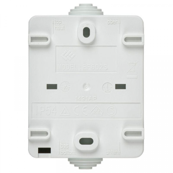 Выключатель проходной 1-кл. ОП Форс IP54 ВС20-1-1-ФБ с индикацией бел. IEK EVS11-K01-10-54-DC ТехноИмпульс