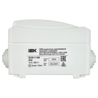 Выключатель проходной 1-кл. ОП Форс IP54 ВС20-1-1-ФБ с индикацией бел. IEK EVS11-K01-10-54-DC ТехноИмпульс