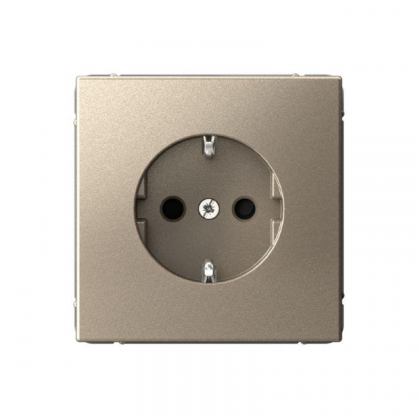 Розетка ArtGallery 16А с заземл. со шторками быстрозажим. клем. механизм шампань SE GAL000545S ТехноИмпульс