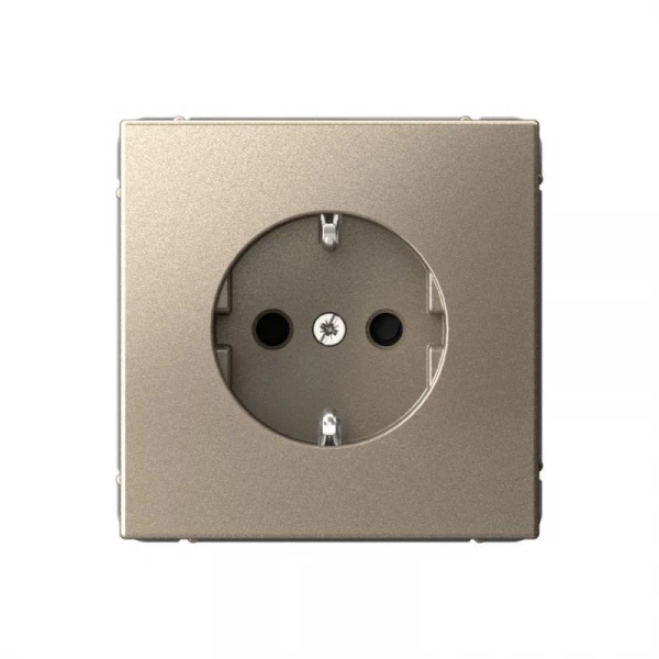 Розетка ArtGallery 16А с заземл. со шторками быстрозажим. клем. механизм шампань SE GAL000545S ТехноИмпульс