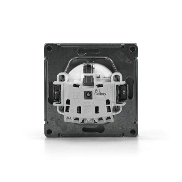 Розетка ArtGallery 16А с заземл. со шторками быстрозажим. клем. механизм шампань SE GAL000545S ТехноИмпульс