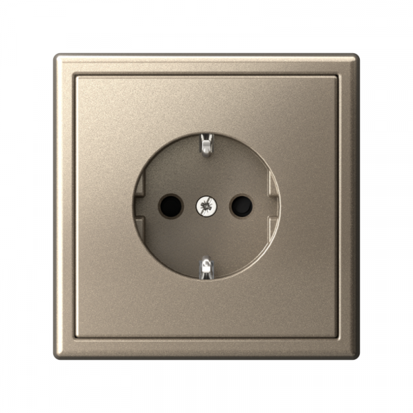 Розетка ArtGallery 16А с заземл. со шторками быстрозажим. клем. механизм шампань SE GAL000545S ТехноИмпульс