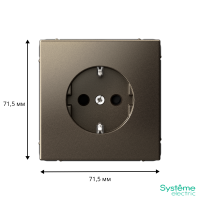 Розетка ArtGallery 16А с заземл. со шторками быстрозажим. клем. механизм мокко SE GAL000645S ТехноИмпульс