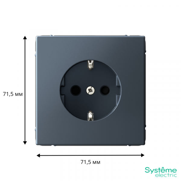 Розетка ArtGallery 16А с заземл. со шторками быстрозажим. клем. механизм грифель SE GAL000745S ТехноИмпульс