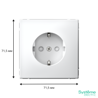 Розетка ArtGallery 16А с заземл. со шторками быстрозажим. клем. механизм лотос SE GAL001345S ТехноИмпульс