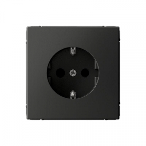 Розетка ArtGallery 16А с заземл. со шторками быстрозажим. клем. механизм базальт SE GAL001445S ТехноИмпульс