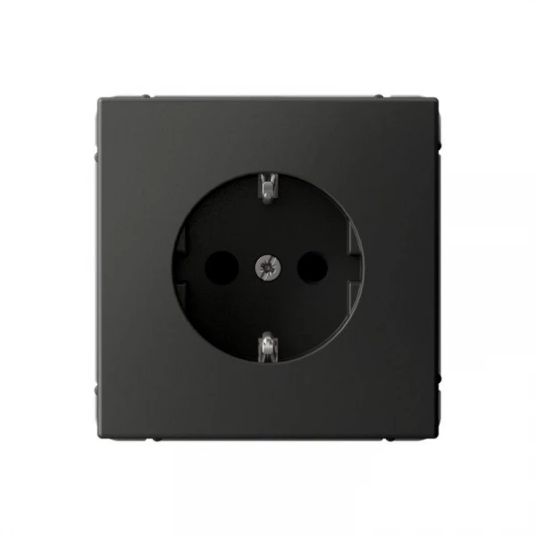 Розетка ArtGallery 16А с заземл. со шторками быстрозажим. клем. механизм базальт SE GAL001445S ТехноИмпульс