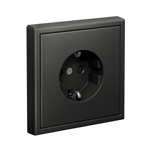 Розетка ArtGallery 16А с заземл. со шторками быстрозажим. клем. механизм базальт SE GAL001445S ТехноИмпульс