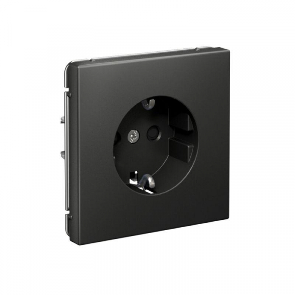 Розетка ArtGallery 16А с заземл. со шторками быстрозажим. клем. механизм базальт SE GAL001445S ТехноИмпульс