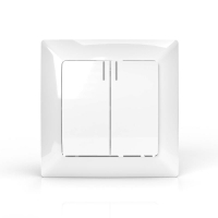 Выключатель 2-кл. СП AVA 10А IP20 с индикатором в сборе бел. TOKOV LIGHT TKL-AV-V2IF-C01 ТехноИмпульс