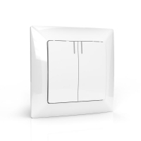 Выключатель 2-кл. СП AVA 10А IP20 с индикатором в сборе бел. TOKOV LIGHT TKL-AV-V2IF-C01 ТехноИмпульс