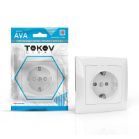 Розетка 1-м СП AVA 16А IP20 с заземл. защ. шторки в сборе бел. TOKOV LIGHT TKL-AV-R1FZSF-C01 ТехноИмпульс