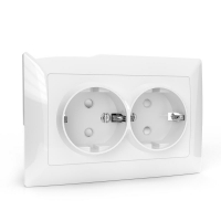 Розетка 2-м СП AVA 16А IP20 с заземл. защ. шторки в сборе бел. TOKOV LIGHT TKL-AV-R2FZSF-C01 ТехноИмпульс