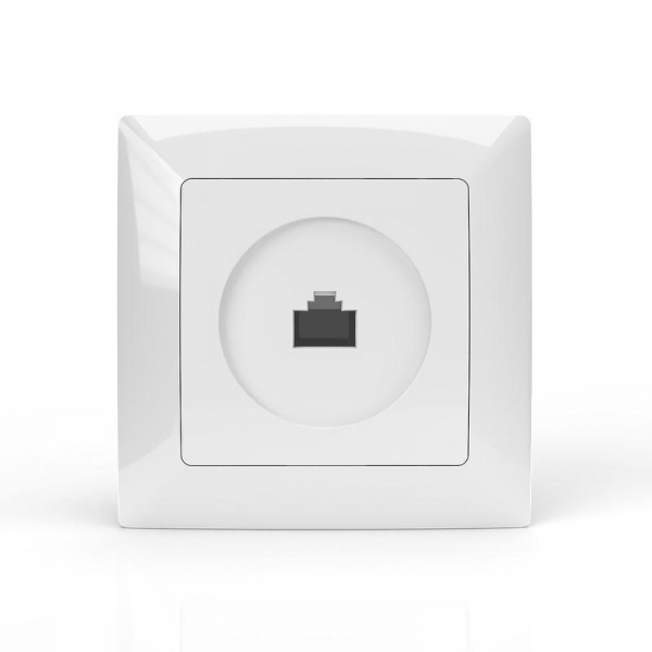 Розетка компьютерная 1-м СП AVA в сборе бел. TOKOV LIGHT TKL-AV-RC1-C01 ТехноИмпульс