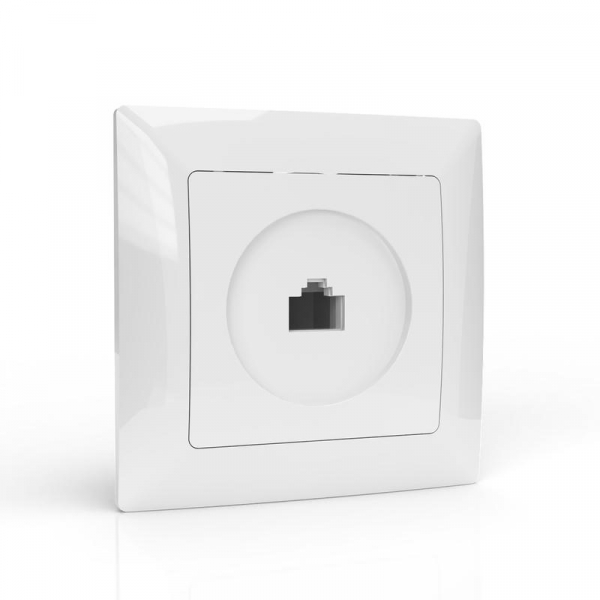 Розетка компьютерная 1-м СП AVA в сборе бел. TOKOV LIGHT TKL-AV-RC1-C01 ТехноИмпульс