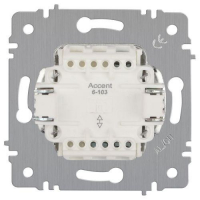 Выключатель 1-кл. СП Accent 6-101-01 10А IP20 250В AL/CU бел. Intro Б0063469 ТехноИмпульс