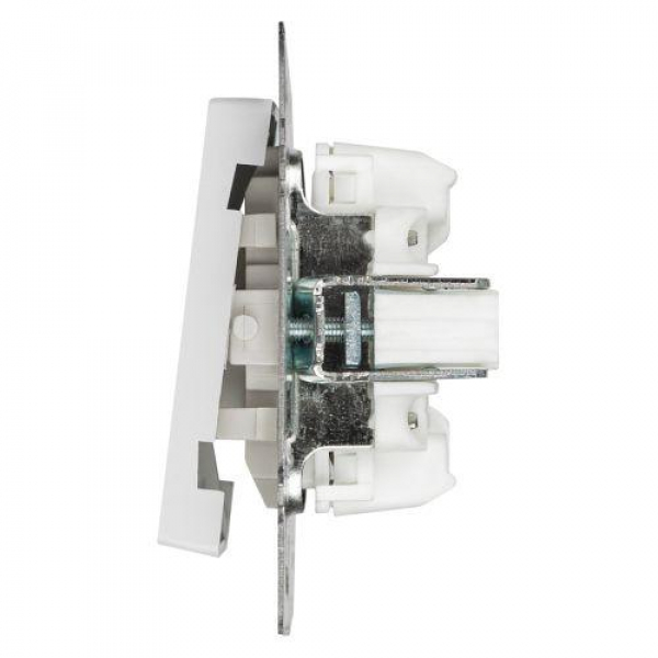 Выключатель 1-кл. СП Accent 6-102-01 10А IP20 250В с подсветкой AL/CU бел. Intro Б0063445 ТехноИмпульс