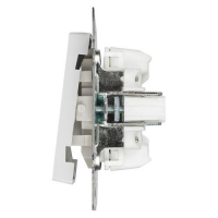 Выключатель 1-кл. СП Accent 6-102-01 10А IP20 250В с подсветкой AL/CU бел. Intro Б0063445 ТехноИмпульс