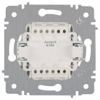Выключатель 2-кл. СП Accent 6-104-01 10А IP20 250В AL/CU бел. Intro Б0063452 ТехноИмпульс