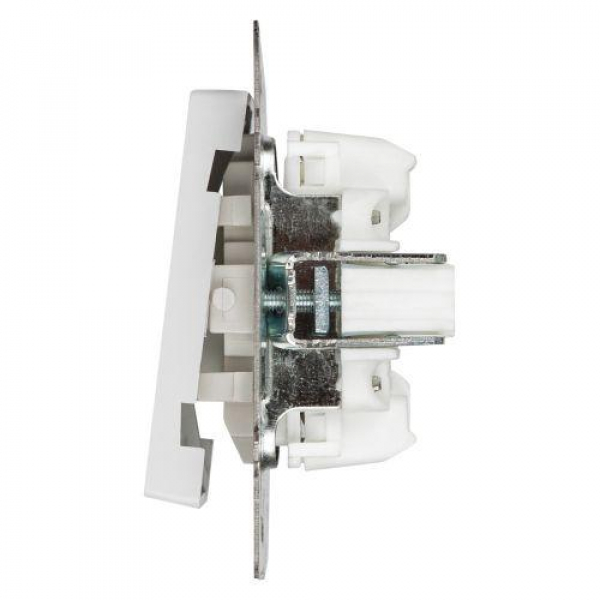 Выключатель 2-кл. СП Accent 6-105-01 10А IP20 250В с подсветкой AL/CU бел. Intro Б0063505 ТехноИмпульс