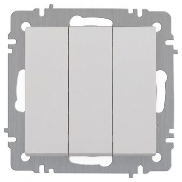 Выключатель 3-кл. СП Accent 6-106-01 10А IP20 250В AL/CU бел. Intro Б0063531 ТехноИмпульс