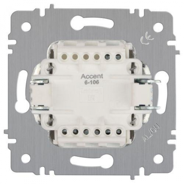 Выключатель 3-кл. СП Accent 6-106-01 10А IP20 250В AL/CU бел. Intro Б0063531 ТехноИмпульс