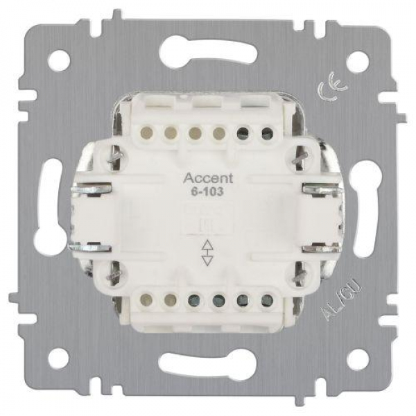 Переключатель 1-кл. СП Accent 6-103-01 10А IP20 250В AL/CU бел. Intro Б0063450 ТехноИмпульс