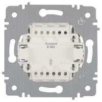 Переключатель 1-кл. СП Accent 6-103-01 10А IP20 250В AL/CU бел. Intro Б0063450 ТехноИмпульс