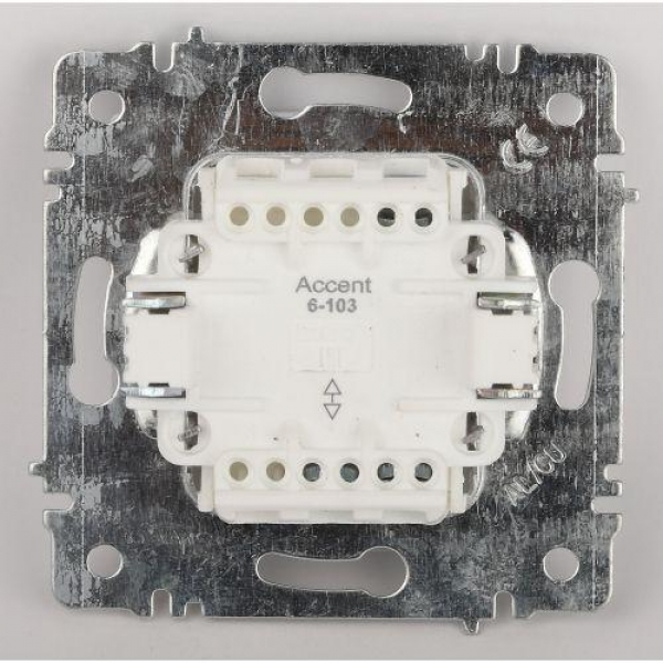 Переключатель 1-кл. СП Accent 6-103-01 10А IP20 250В AL/CU бел. Intro Б0063450 ТехноИмпульс
