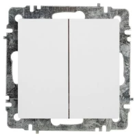 Переключатель 2-кл. СП Accent 6-107-01 10А IP20 250В AL/CU бел. Intro Б0063554 ТехноИмпульс