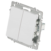 Переключатель 2-кл. СП Accent 6-107-01 10А IP20 250В AL/CU бел. Intro Б0063554 ТехноИмпульс