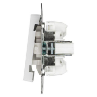 Переключатель 2-кл. СП Accent 6-107-01 10А IP20 250В AL/CU бел. Intro Б0063554 ТехноИмпульс