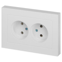 Розетка 2-м СП Accent 6-204-01 16А IP20 250В 2P AL/CU бел. Intro Б0063447 ТехноИмпульс