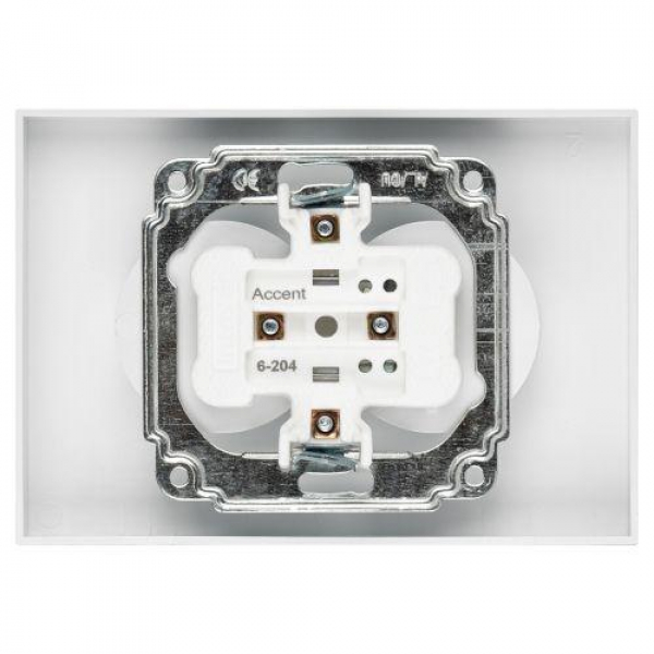 Розетка 2-м СП Accent 6-204-01 16А IP20 250В 2P AL/CU бел. Intro Б0063447 ТехноИмпульс