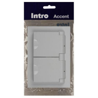 Розетка 2-м СП Accent 6-210-01 16А IP44 250В 2P+E Schuko с крышками защ. шторки AL/CU бел. Intro Б0063577 ТехноИмпульс