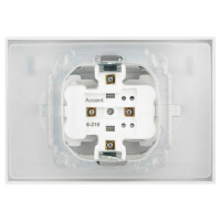 Розетка 2-м СП Accent 6-210-01 16А IP44 250В 2P+E Schuko с крышками защ. шторки AL/CU бел. Intro Б0063577 ТехноИмпульс