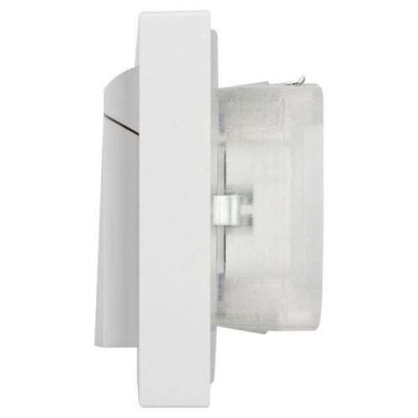 Розетка 2-м СП Accent 6-210-01 16А IP44 250В 2P+E Schuko с крышками защ. шторки AL/CU бел. Intro Б0063577 ТехноИмпульс