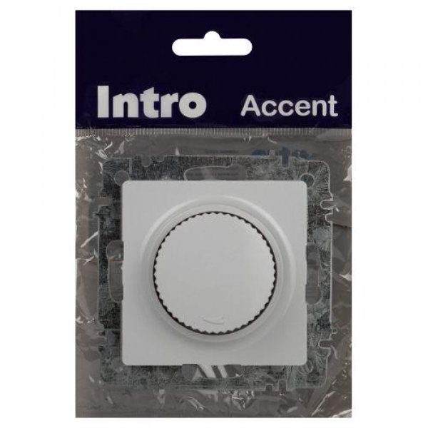 Светорегулятор поворотный СП Accent 6-401-01 600Вт 230В IP20 бел. Intro Б0063668 ТехноИмпульс