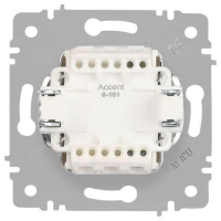 Выключатель 1-кл. СП Accent 6-101-01М 10А IP20 250В AL/CU бел. матов. Intro Б0063468 ТехноИмпульс