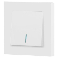 Выключатель 1-кл. СП Accent 6-102-01М 10А IP20 250В с подсветкой AL/CU бел. матов. Intro Б0063466 ТехноИмпульс