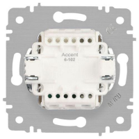 Выключатель 1-кл. СП Accent 6-102-05 10А IP20 250В с подсветкой AL/CU антрацит Intro Б0063475 ТехноИмпульс